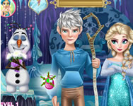 Elsa kissing Jack Frost online jtk